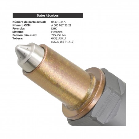 Inyector Diesel para OM924 y OM926 LA, 2001-2012, Mercedes Benz, 0432191308, 0432191433, 0432191434, 0432193479