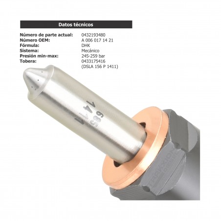 Inyector Diesel para OM904 LA, OM906 LA, MB, 0432191311, 0432191445, 0432193480, 0432191501, 0432191554, 0432191587, 0986430512