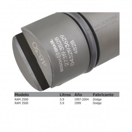 Inyector Diesel Bosch para 2500, 3500, Dodge RAM, 5.9 Cummins, 215-235 HP, 1998-2004, 0432193629, 3944828, 05013847AA, 5013847AA