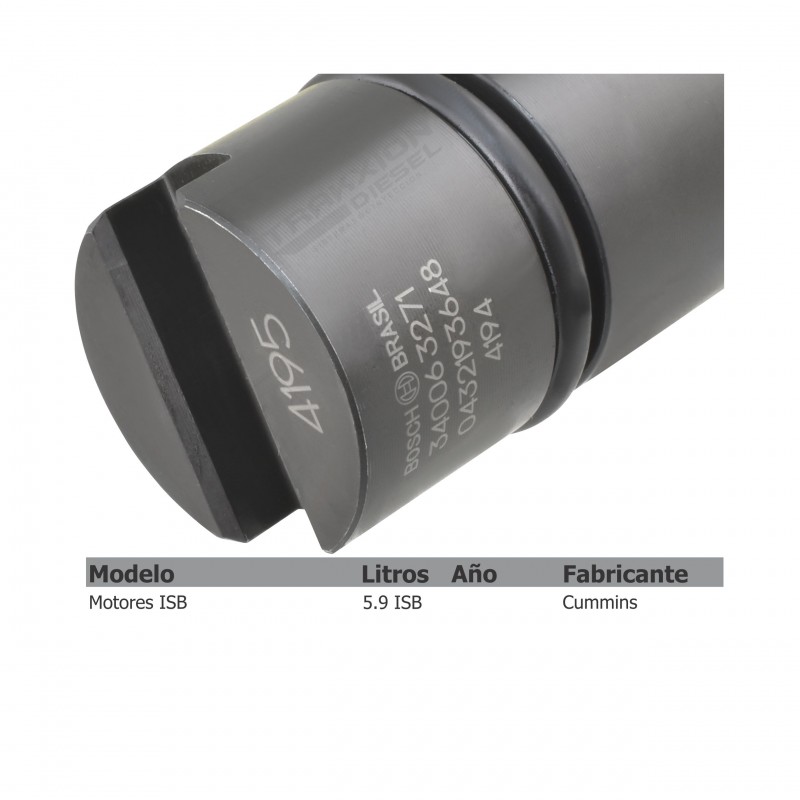 Inyector Diesel Bosch para 5.9 ISB Cummins, 230 HP, 0432191545, 0432193648, 3943203, 3944194