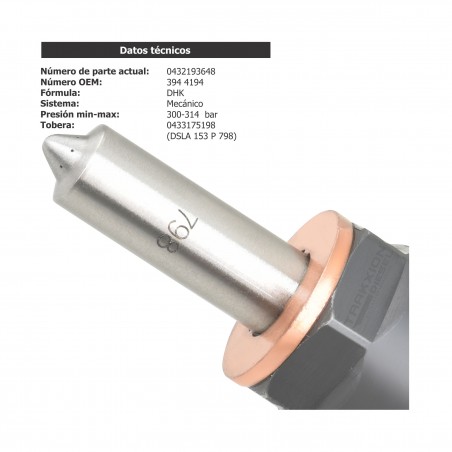 Inyector Diesel Bosch para 5.9 ISB Cummins, 230 HP, 0432191545, 0432193648, 3943203, 3944194