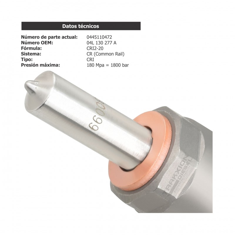 Inyector Diesel para A1, A3, 1.6 TDI Audi, Golf, Passat, 1.6 TDI VW, 0445110472, 0445110473, 0986435259, 04L130277A, 04L130277AD