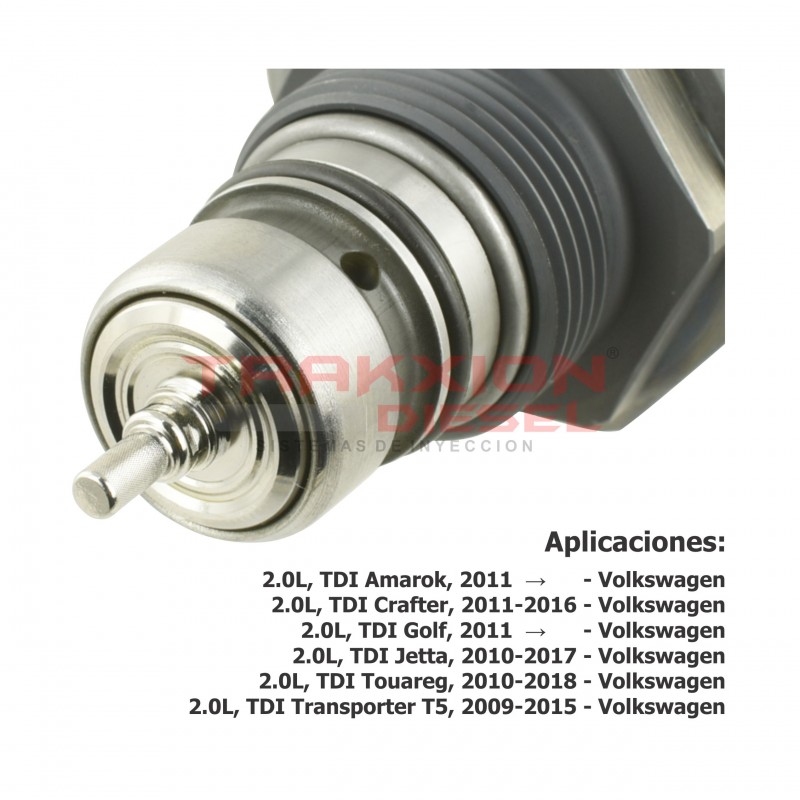 Válvula de regulación de presión de Riel Diesel DRV Bosch 057130764AB para 2.0 TDI, Amarok, Crafter, Jetta y Transporter, VW