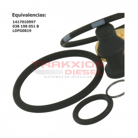 Juego de juntas Bosch (kit de servicio) de inyector Diesel para 1.9 TDI Eurovan, Jetta, Beetle, VW, 2003-2010, 1417010997