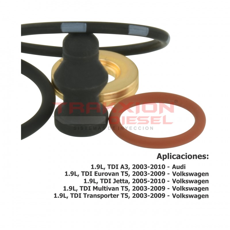 Juego de juntas Bosch (kit de servicio) de inyector Diesel para 1.9 TDI Eurovan, Jetta, Beetle, VW, 2003-2010, 1417010997