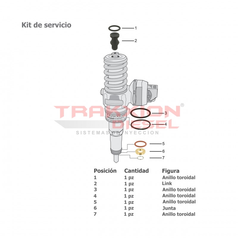 4 Juegos de juntas Bosch (kits de servicio) de inyector Diesel para 1.9 TDI Eurovan, Jetta, Beetle, 2003-2010, Volkswagen