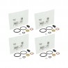 4 Juegos de juntas Bosch (kits de servicio) de inyector Diesel para 1.9 TDI Eurovan, Jetta, Beetle, 2003-2010, Volkswagen
