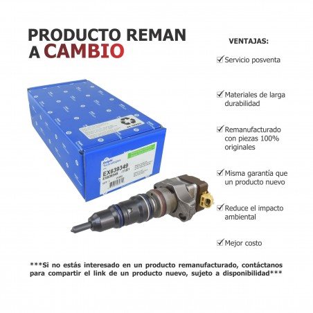 Inyector Diesel Reman Delphi 0R9349, OR9349, 0R-9349, OR-9349, EX639349 para 3126B CAT, 7.1 mm, 210 HP