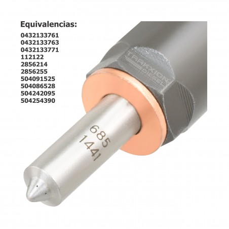 Inyector Diesel Bosch 0432133761, 2856255, 504254390 para Case, Fiat, Iveco y New Holland