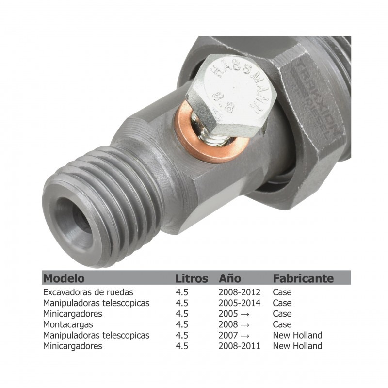 Inyector Diesel Bosch 0432133761, 2856255, 504254390 para Case, Fiat, Iveco y New Holland