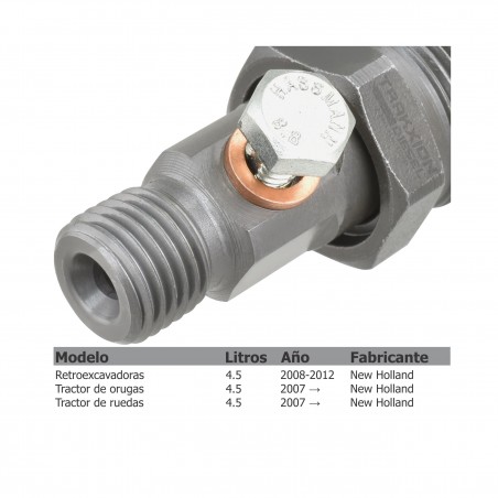 Inyector Diesel Bosch 0432133761, 2856255, 504254390 para Case, Fiat, Iveco y New Holland