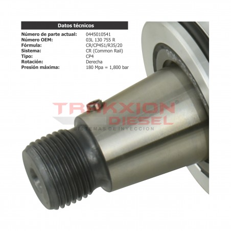 Bomba de inyección Diesel CP4 Bosch 0445010541, 0445010542, 0986437433, 03L130755J, 03L130755R para 2.0 TDI Transporter, VW