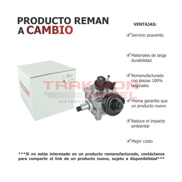 Bomba de inyeccion diesel  VW TDI 2.0, Amarok, Crafter, Jetta Remanufacturada