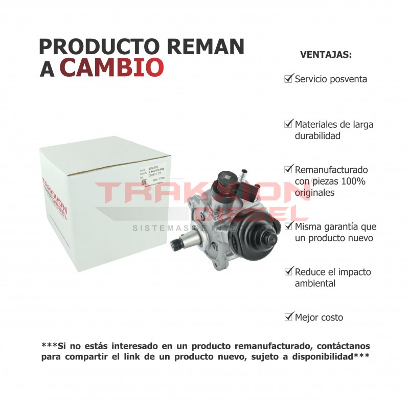 Bomba de inyección Diesel Reman CP4 Bosch 0445010565, 0445010566, 03L130755AB para 2.0 TDI, Amarok, Crafter, Jetta, Volkswagen