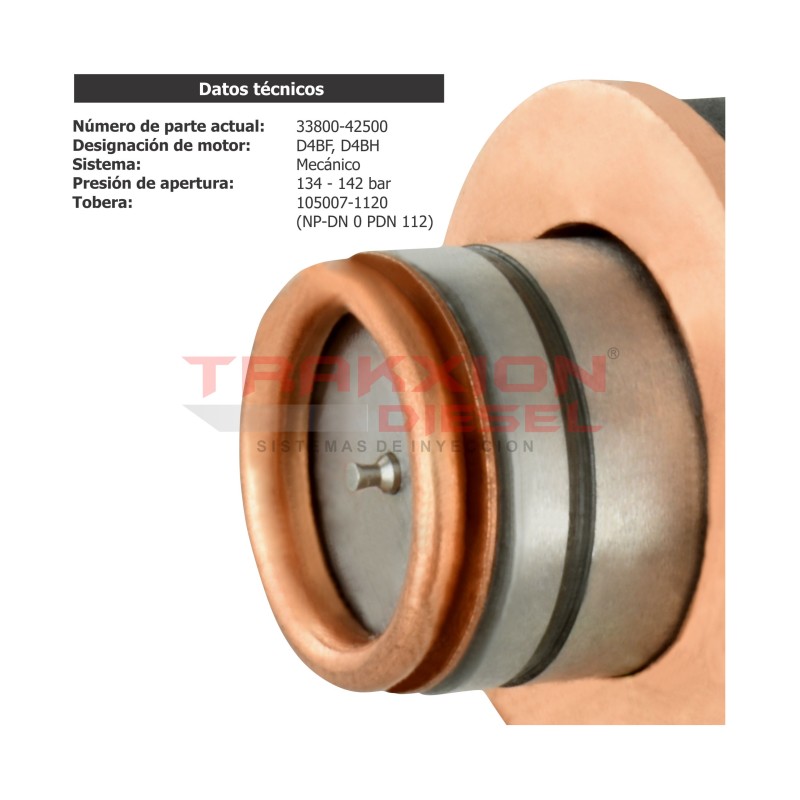 Inyector Diesel Nuevo Original Delphi para 2.5 H100 Hyundai, 33800-42500, 33800-42600