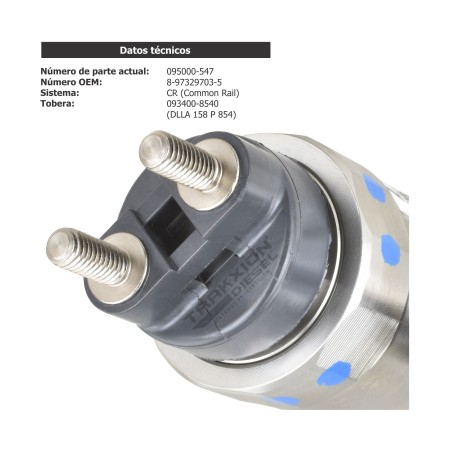 Inyector Diesel Reman 095000-547#, 8973297036, 8-97329703-6 para Isuzu ELF 400, 450, 500, 600