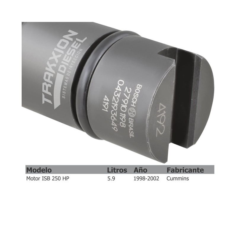 Inyector Diesel 0432191548, 0432193649, 3943158, 3944191 para 5.9 ISB Cummins 250 HP