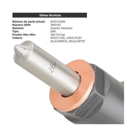 Inyector Diesel 0432191548, 0432193649, 3943158, 3944191 para 5.9 ISB Cummins 250 HP