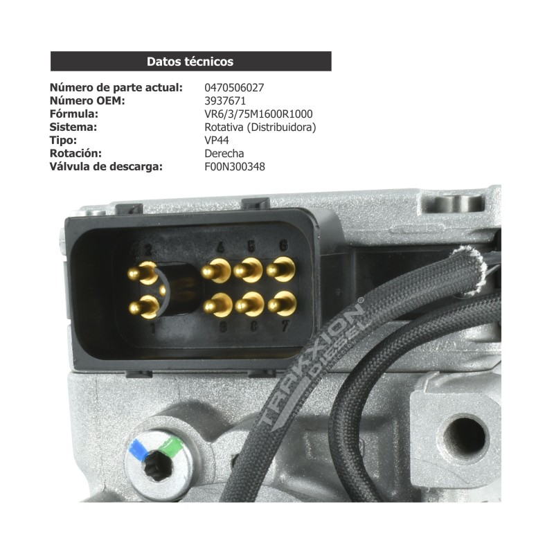 Bomba de inyección Diesel VP44 12V 0470506027, 3937671, 5019658AD, R5013925AA,  IPVR11X, IPVR15X para Dodge RAM, 5.9 ISB Cummins