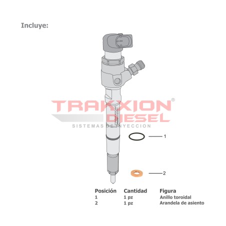 Inyector Diesel Continental para Vento 1.6 TDI, Volkswagen, 5WS40539, A2C59513554 A2C9626040080, 03L130277B, 03L130277S