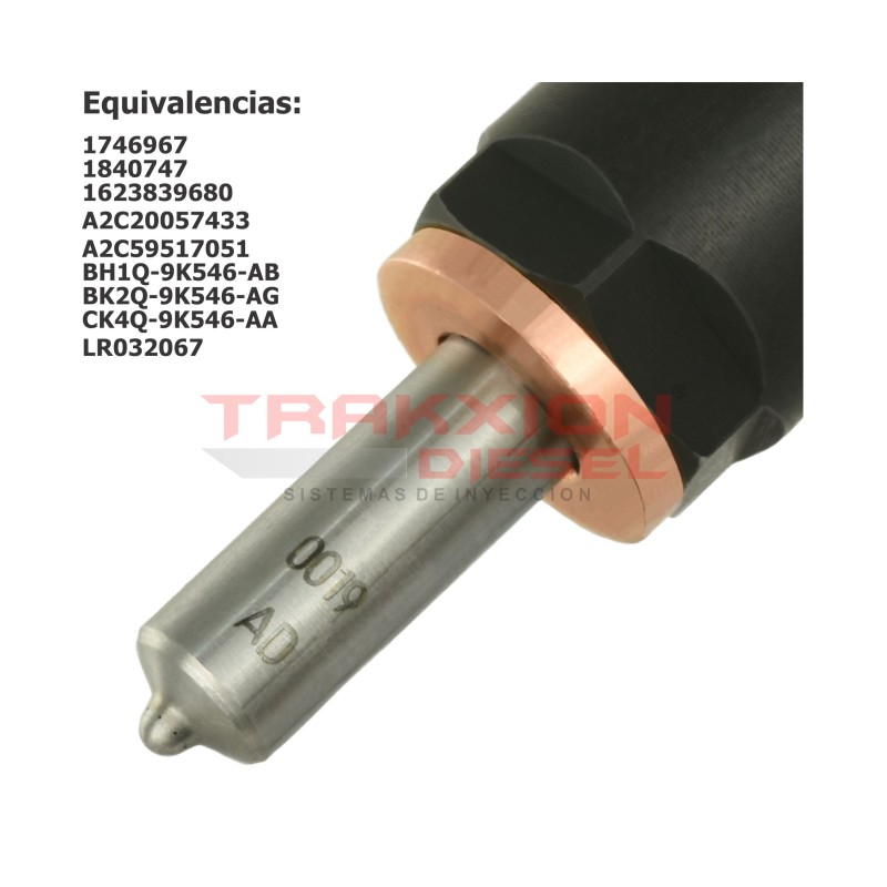 Inyector Diesel nuevo Continental A2C59517051 para 2.2, 3.2 TDCi Custom Transit, (Puma Duratorq), Ford, 1746967, BK2Q-9K546-AG