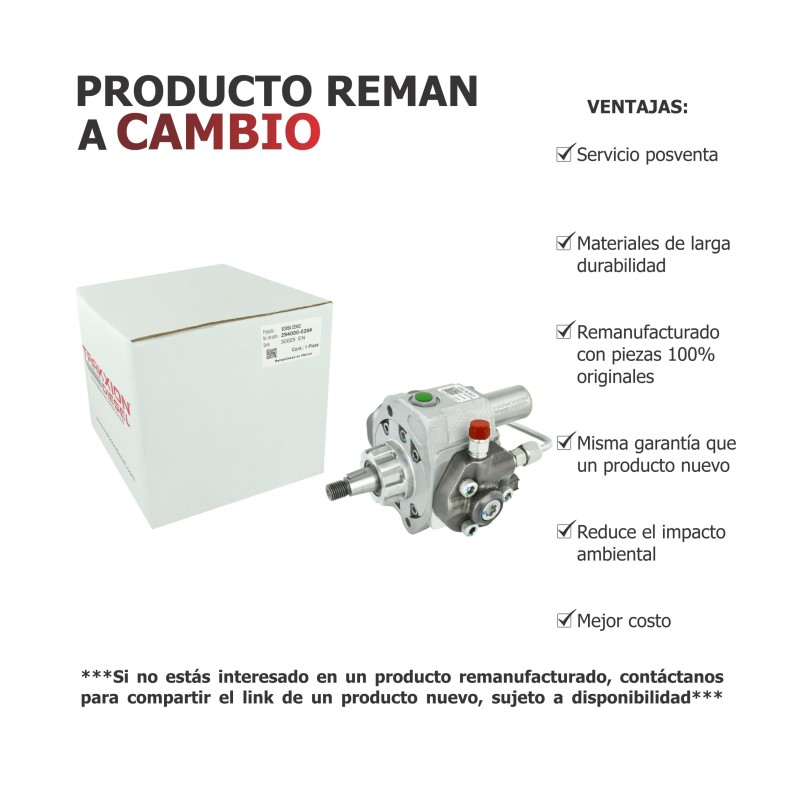 Bomba de inyección Diesel Reman a cambio, 294000-026#, 294000-0265, 8-97328886-0, 8-97328886-5 para Isuzu ELF 400, 450, 500, 600