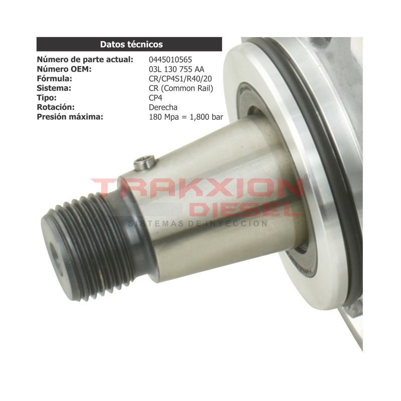 Bomba de inyección Diesel CP4 Bosch 0445010565, 0445010566, 03L130755AB para 2.0 TDI Amarok, Crafter, Jetta, Volkswagen