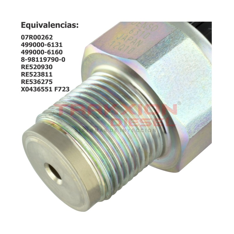 Sensor de Presión Diesel 499000-6131, 499000-6160, 8981197900, 8-98119790-0, RE520930, RE523811, RE536275 para Isuzu, John Deere