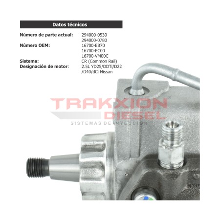 Bomba de inyección de alta presión Diesel Reman para 2.5 YD25, Np300, Cabstar, Nissan, 294000-0530, HU294000-0530, 16700-EC00A