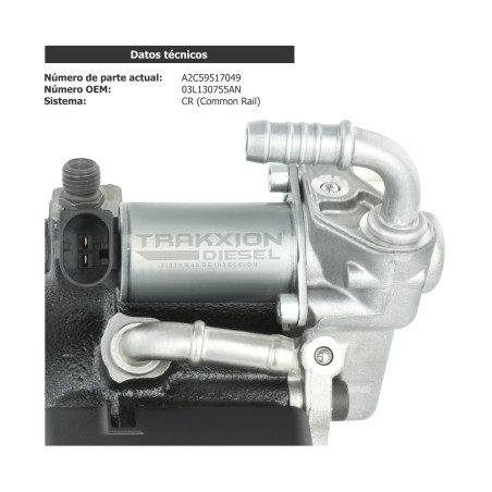 Bomba de inyección Diesel Continental 5WS40891, A2C59517049, 03L130755AN para 1.6 TDI Vento, Volkswagen