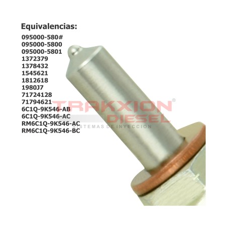 Inyector Diesel 095000-580, 095000-5801, DCRI105800, 1378432, 1812618, 6C1Q-9K546-AB, 6C1Q-9K546-AC para 2.2 Transit Ford