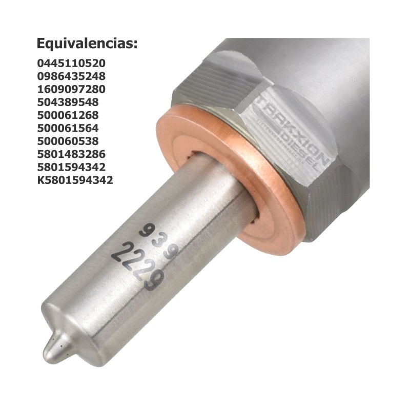 Inyector Diesel Bosch 0445110520, 0986435248, 504389548, 5801594342 para Ducato 2.3 Fiat, 2.3 Manager Peugeot, New Holland