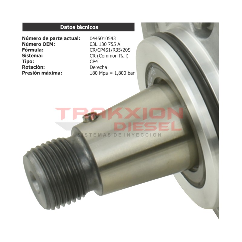 Bomba de inyección de alta presión Diesel CP4 Bosch 0445010508, 0445010543, 03L130755A para 2.0 TDI Amarok Biturbo VW 2010-2012