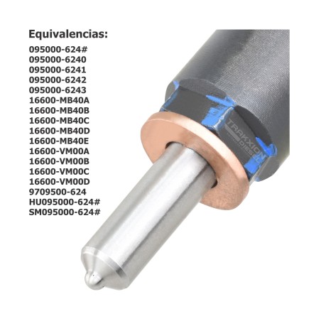 Inyector Diesel Reman 095000-624, 095000-6240, DCRI106240, 16600-VM00A, 16600-VM00D, 16600-MB400 para NP300, Cabstar, Nissan