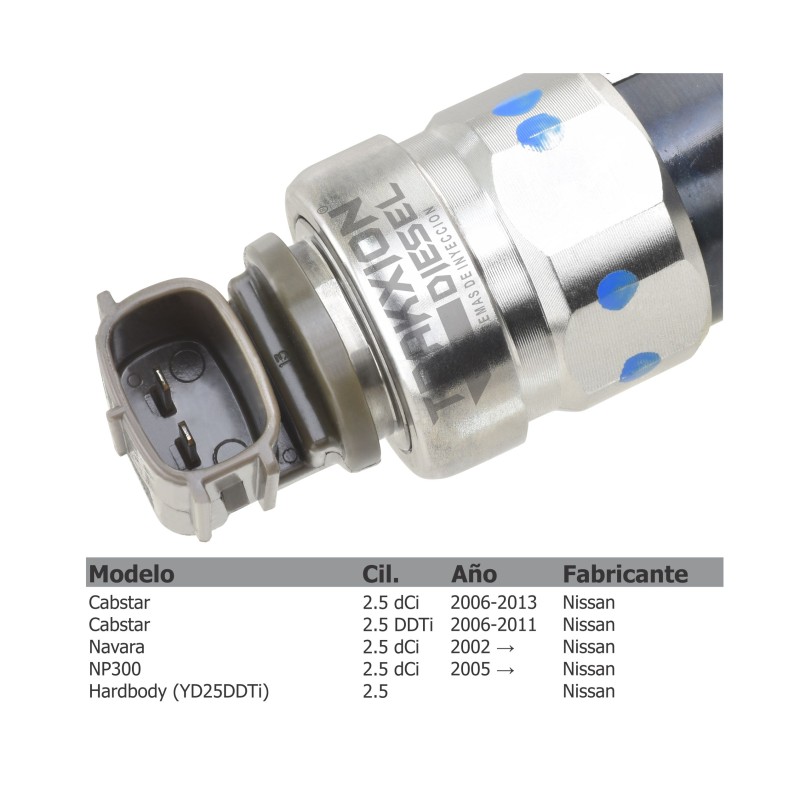 Inyector Diesel Reman 095000-624, 095000-6240, DCRI106240, 16600-VM00A, 16600-VM00D, 16600-MB400 para NP300, Cabstar, Nissan