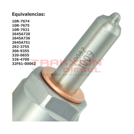 Inyector Diesel para C6.4 320D, 321D, 323D Excavadora Caterpillar, 326-4700, 32F61-00062, 2645A751, 10R7675, 10R-7675