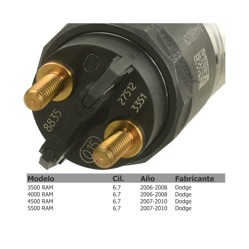 Inyector Diesel CRIN Bosch para Dodge RAM 3500, 4500, 5500, Cummins 6.7 ISB 200, 0445120071, 0445120184, 0445120204, 0986435519