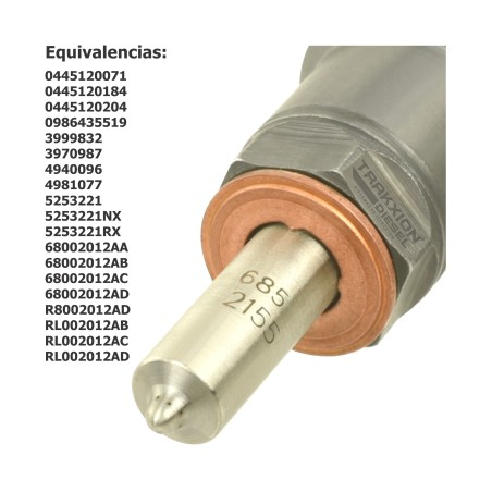 Inyector Diesel para Dodge RAM, Cummins 6.7 ISB 200, 3970987, 3999832, 4940096, 4981077, 5253221, 5253221NX, 5253221RX