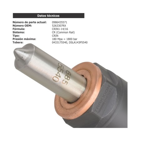 Inyector Diesel 0445120007, 0445120212, 0445120273, 0986435508 para Cummins, Constellation, Worker, VW, Case y New Holland