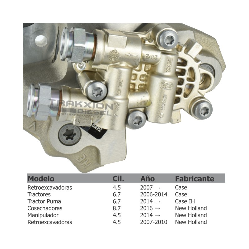 Bomba Diesel Bosch Reman 0445020007, 0445020175 para Case IH, 3.9 y 5.9 ISB Cummins, New Holland, Constellation y Worker, VW
