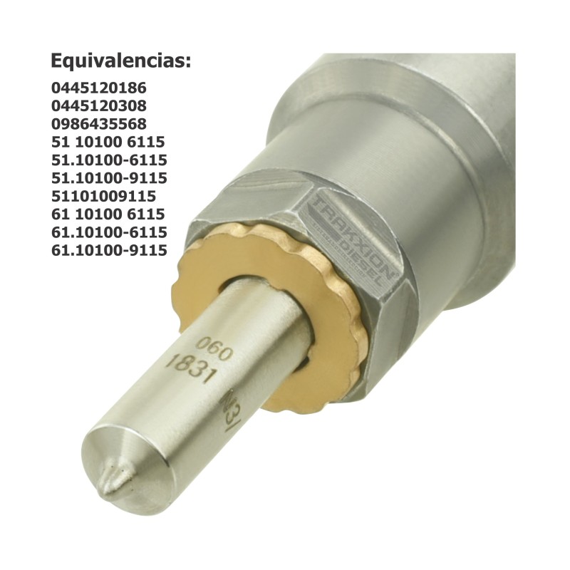 Inyector Diesel 0445120186, 51101006115, 51101009115, 07W130205A para TGL, TGM, Constellation, Volksbus, D0834, D0836, MAN y VW