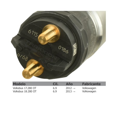 Inyector Diesel 0445120186, 51101006115, 51101009115, 07W130205A para TGL, TGM, Constellation, Volksbus, D0834, D0836, MAN y VW