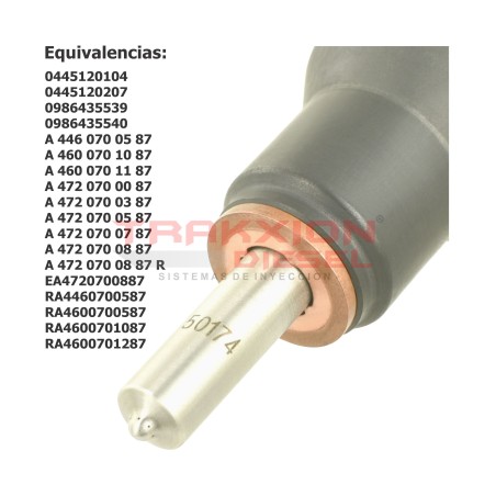 Inyector Diesel 0445120104, 0445120207, 0986435539, 0986435540, EA4720700887, RA4600700587, RA4600701287 para DD15 DD16, Detroit