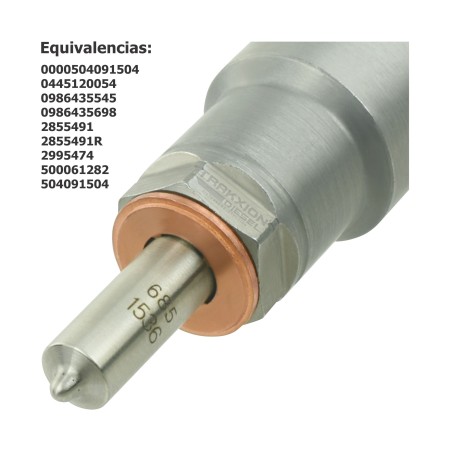 Inyector Diesel Bosch 0445120054, 2855491R para Retroexcavadora 580, 590, 695, Case y B95B, B100, B110, B115, New Holland