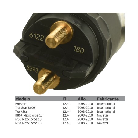 Inyector Diesel 0445120180, 0986435567, 3005556C91 para ProStar, TranStar, WorkStar, MaxxForce 13 Navistar, International, 08-10