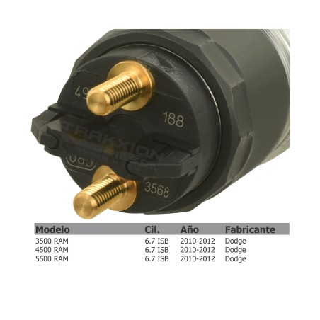 Inyector Diesel 0445120188, 4994928, 5253220, 68086182AA, 68086-182AA para Dodge RAM 3500, 4500, 5500, Cummins 6.7 ISB 2010-2012