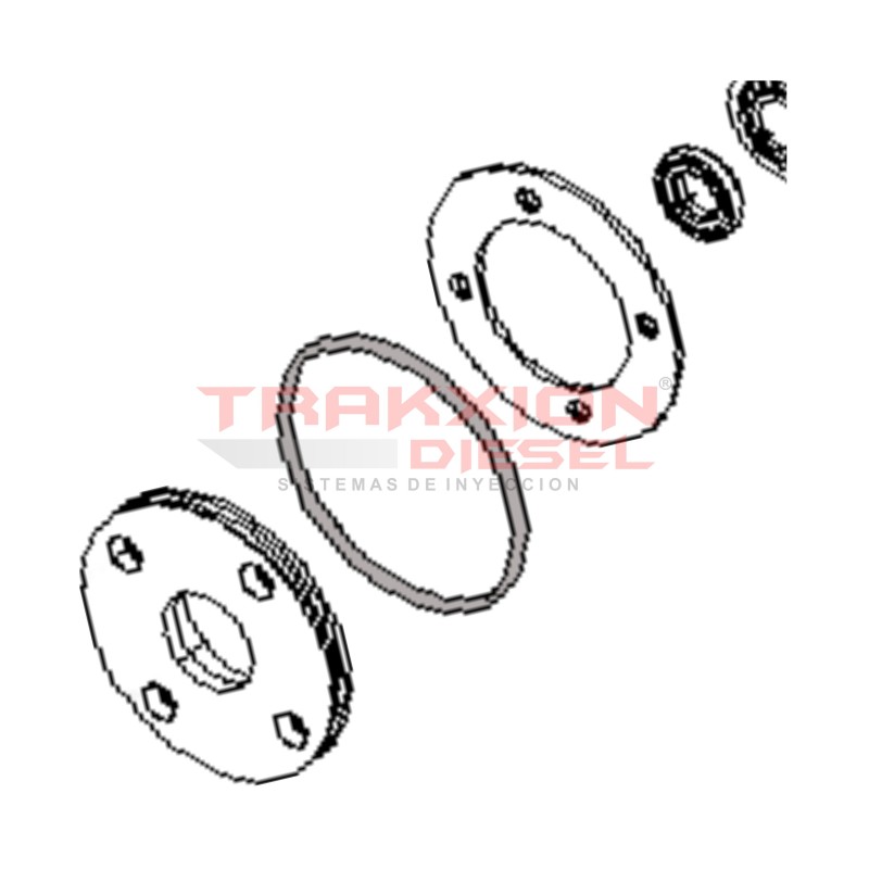 Anillo toroidal de brida de bomba Diesel Bosch, 1410210047