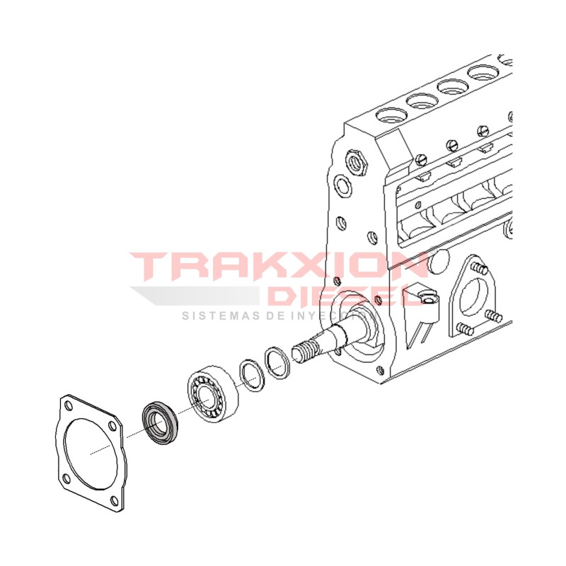Retén de flecha Bosch 1410281012, 71439530, 1288058, 90.81694-4257, 81.96501-0501, 90816944257, 81965010501, A0039975946