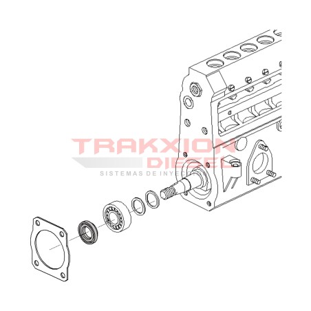 Retén de flecha Bosch 1410281012, 71439530, 1288058, 90.81694-4257, 81.96501-0501, 90816944257, 81965010501, A0039975946
