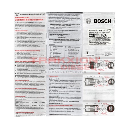 Bomba eléctrica Diesel Bosch 0580464121, 0580464122, 1K0906089A, 5N0906129B para 2.0 TDI, Caddy, Jetta, Transporter, VW